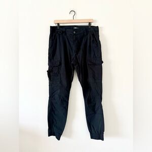 Fashion Nova Men Cargo Utility Jogger in Black - Size 34
